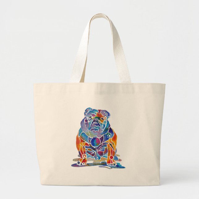 Bolsa Tote Grande Buldogue inglês (Frente)