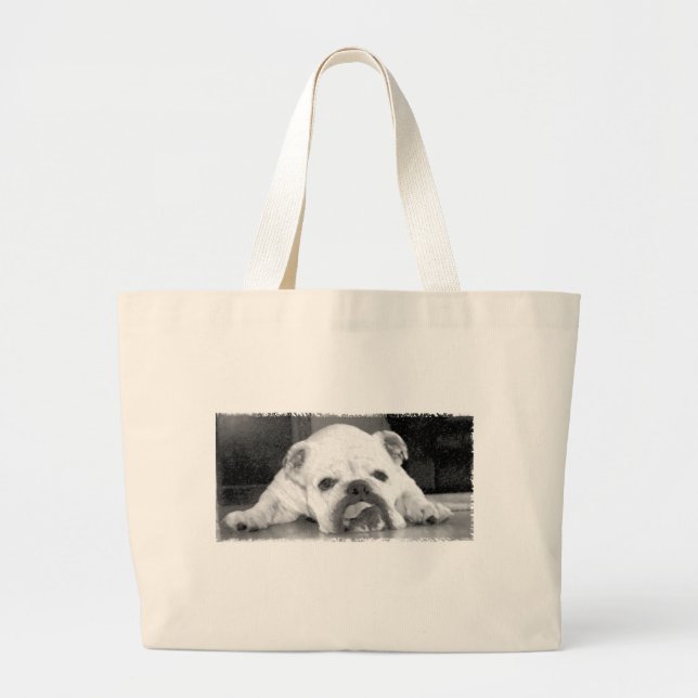 Bolsa Tote Grande Buldogue inglês (Frente)