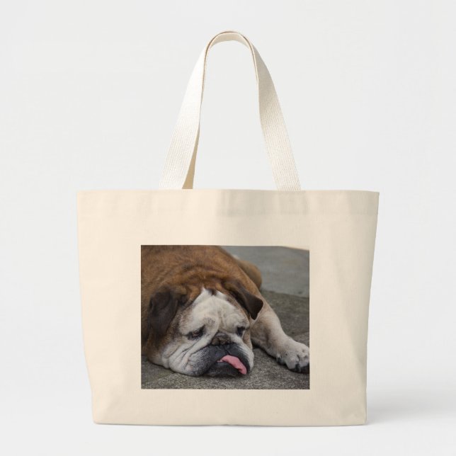 Bolsa Tote Grande Buldogue inglês (Frente)