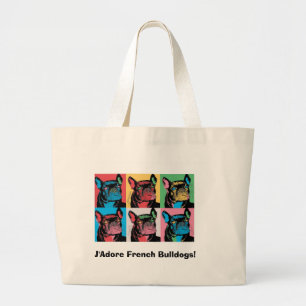 Bolsa Tote Grande Buldogues franceses de J'Adore!