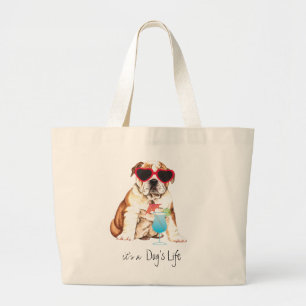 Bolsa Tote Grande Bulhdog de Verão