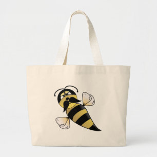Bolsa Tote Grande Bumble Bee com bigode