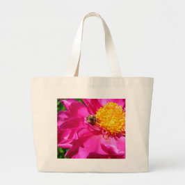 Bolsa Tote Grande Bumblebee Peony Large Tote Bag