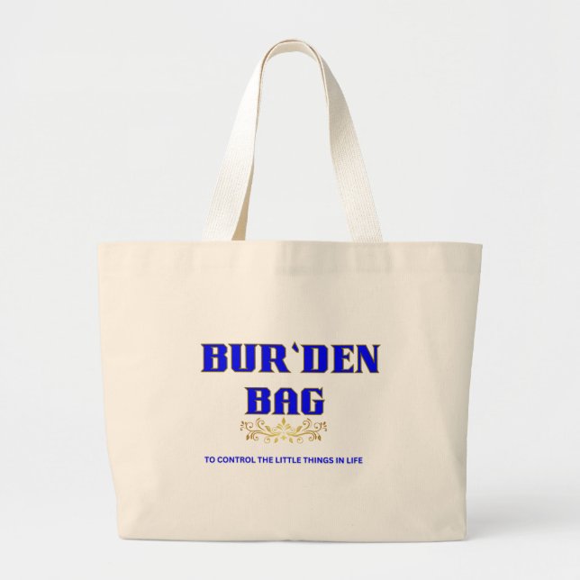 BOLSA TOTE GRANDE BUR'DEN BAG, VIVID BLUE NEUTRAL CANVAS TOTE BAG (Frente)
