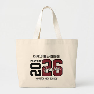 Bolsa Tote Grande Burgundy Congrats Graduation