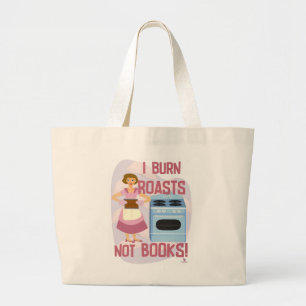 Bolsa Tote Grande Burn Roasts não livros Sassy Home Author