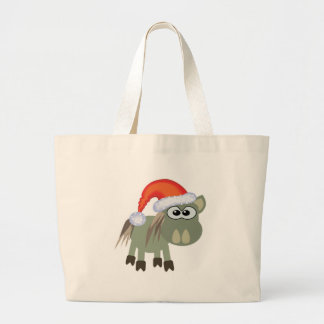 Bolsa Tote Grande Burrinho de Natal do Papai Noel Goofkins fofo
