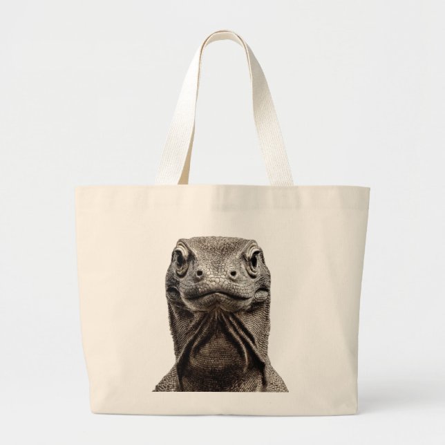 Bolsa Tote Grande Cabeça de Komodo (Frente)