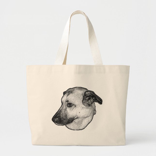 Bolsa Tote Grande Cabeça de Quadrinhos, Tote Diário (Frente)