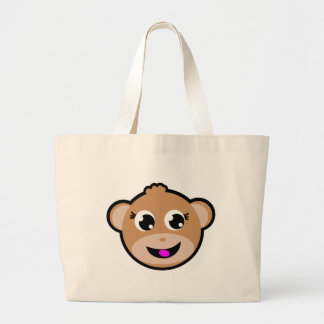 Bolsa Tote Grande cabeça do macaco