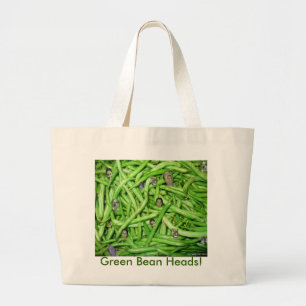 Bolsa Tote Grande Cabeças do feijão verde!