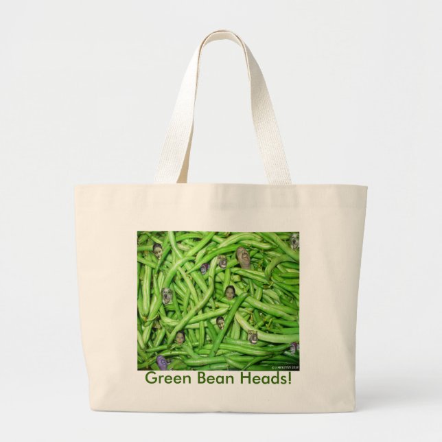 Bolsa Tote Grande Cabeças Verdes! (Frente)
