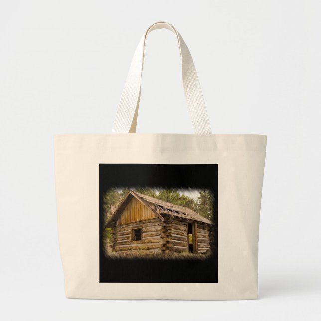 Bolsa Tote Grande Cabina de Montanha Antiga (Frente)