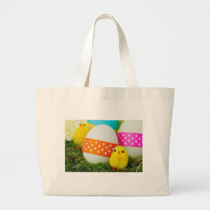 Bolsa Tote Grande caça aos ovos da Páscoa pintinho