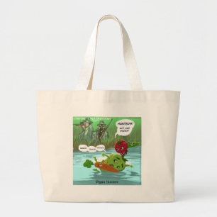 Bolsa Tote Grande Caçadores Veganos Divertidos