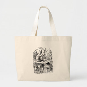 Bolsa Tote Grande Cachimbo de água que fuma Caterpillar Alice no