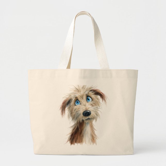 Bolsa Tote Grande Cachorro Desgrenhado (Frente)