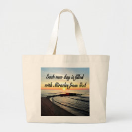 BOLSA TOTE GRANDE CADA DIA SÃO MILAGRES DE DEUS