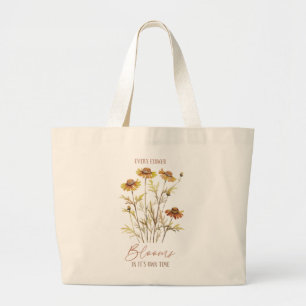 Bolsa Tote Grande Cada Flor Bloqueia No Seu Próprio Tempo