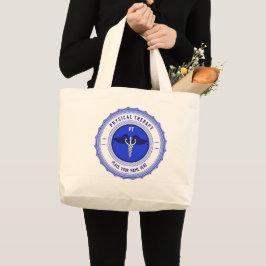 Bolsa Tote Grande Caduco de Terapia Física Azul Personalizado
