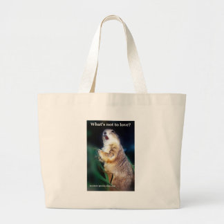 Bolsa Tote Grande Cães de pradaria trapezóides o que não é amar?