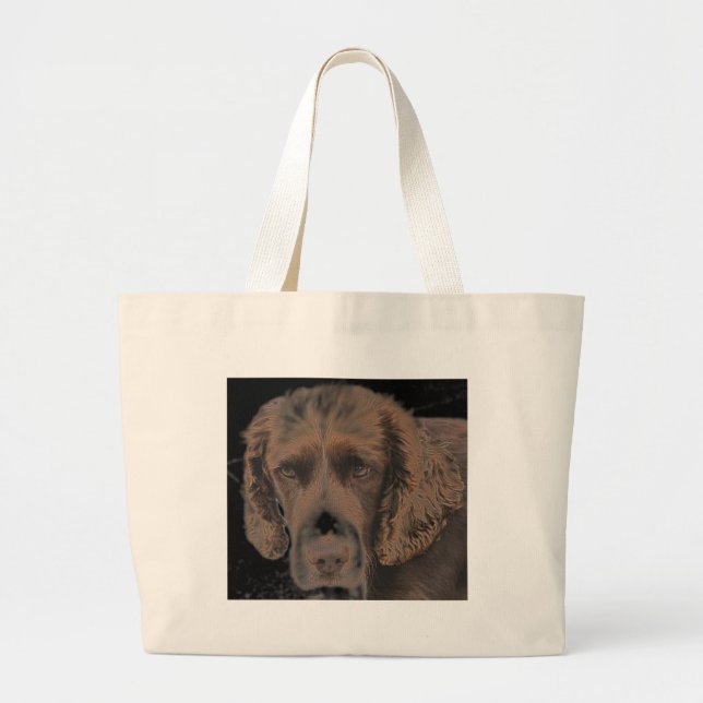 Bolsa Tote Grande Cães de Springer Inglês (Frente)