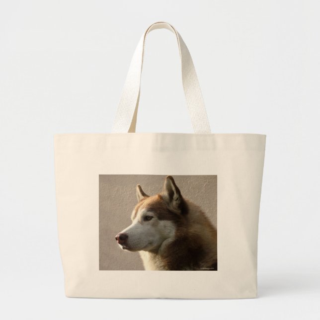 Bolsa Tote Grande Cães do rouco Siberian (Frente)
