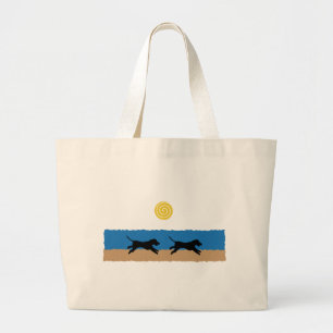 Bolsa Tote Grande Cães na praia