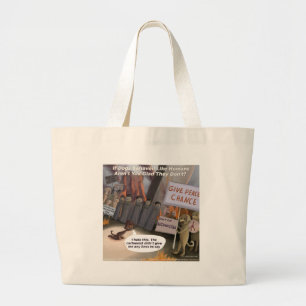 Bolsa Tote Grande Cães Serão Humanos Engraçados
