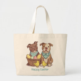 Bolsa Tote Grande Cães Touro-felz pascoa
