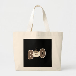 Bolsa Tote Grande Café Boo Halloween Adorável