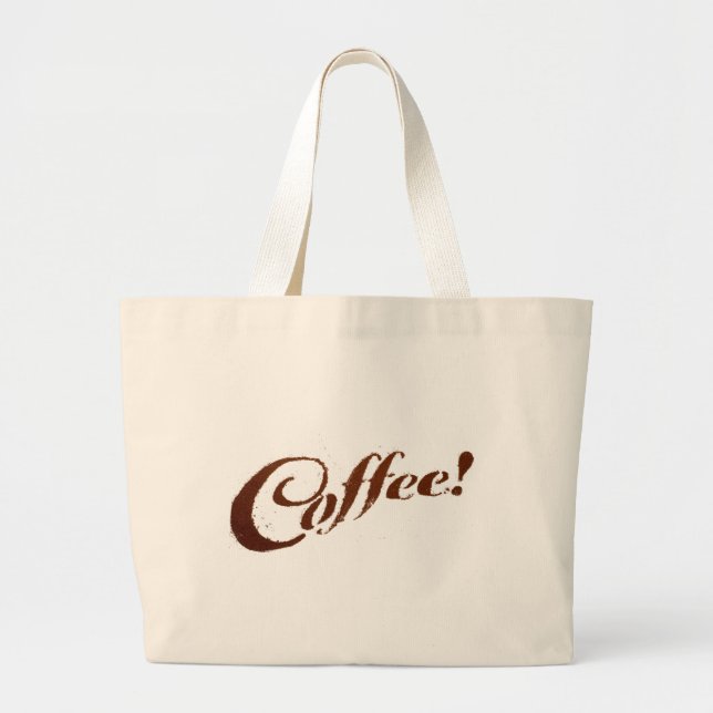 Bolsa Tote Grande Café Borra de Café - Saco de Lona (Frente)