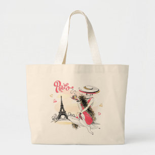 Bolsa Tote Grande Café Em Paris   VIAGEM