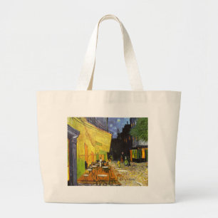 Bolsa Tote Grande Café Terrace à Noite de Van Gogh