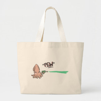 Bolsa Tote Grande Calamar bonito engraçado de Lazer dos desenhos