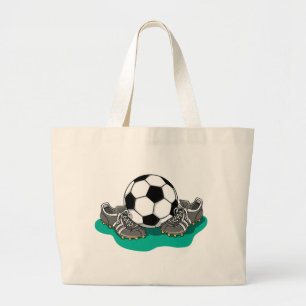 Bolsa Tote Grande Calçados da bola de futebol