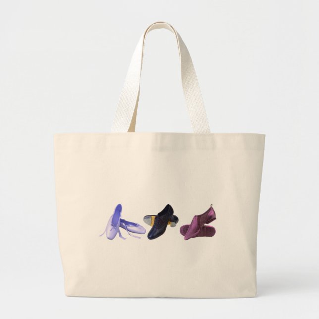 Bolsa Tote Grande Calçados de dança (Frente)