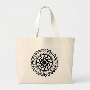 Bolsa Tote Grande Calendário Rúnico Solar Celta Viking