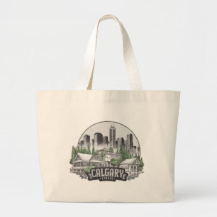 Bolsa Tote Grande Calgary City Canada USA