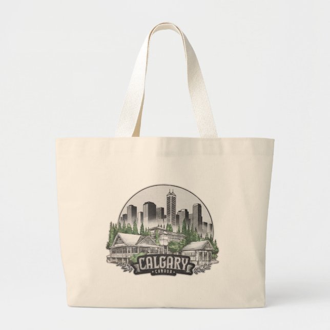 Bolsa Tote Grande Calgary City Canada USA (Frente)