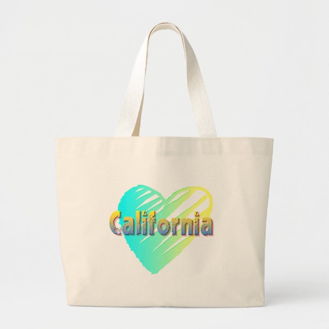 Bolsa Tote Grande California Heart (Frente)