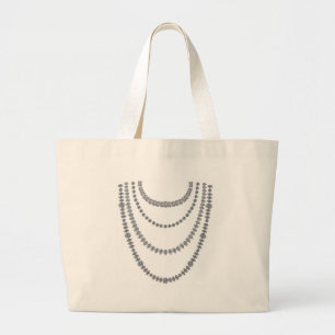 Bolsa Tote Grande Camadas de diamantes