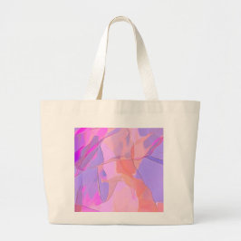 Bolsa Tote Grande Camadas Pastel Abstratas