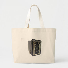 Bolsa Tote Grande Câmera Brownie Antique
