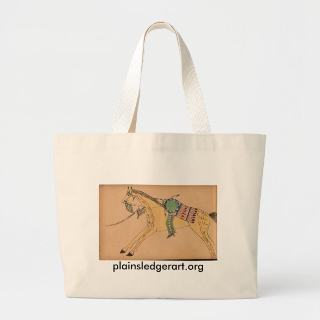 Bolsa Tote Grande Camisa do osso de Walter:  Guerreiro #1 (Frente)