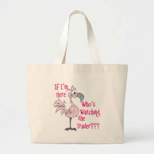 Bolsa Tote Grande Camisa Engraçado do Parque Trailer
