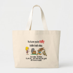 Bolsa Tote Grande Camisa Engraçado do Parque Trailer