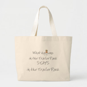 Bolsa Tote Grande Camisa Engraçado do Parque Trailer