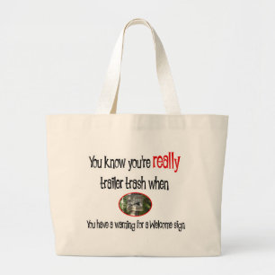 Bolsa Tote Grande Camisa Engraçado do Parque Trailer