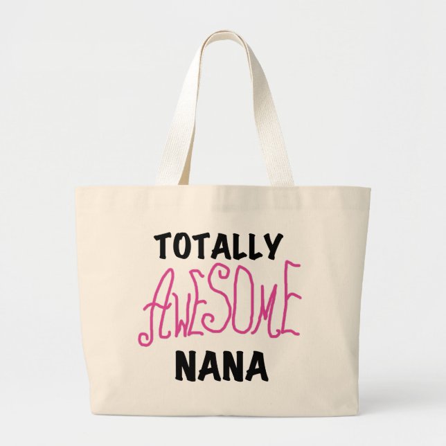 Bolsa Tote Grande Camisas e presentes cor-de-rosa totalmente impress (Frente)